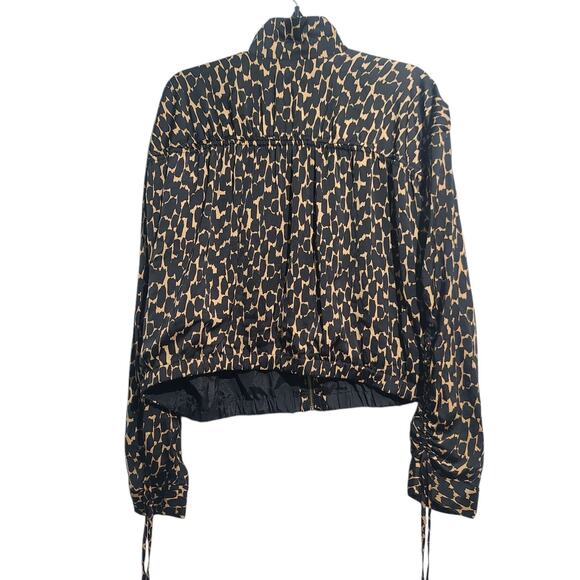 Eloquii Leopard Crop Scrunch Sleeves Jacket Size 20 - Picture 2 of 7